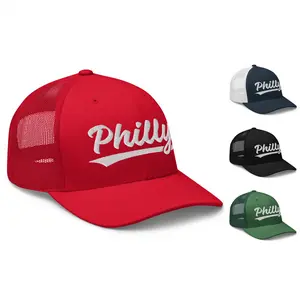 Vintage Philly Baseball Script Retro Philadelphia Trucker Cap Hat