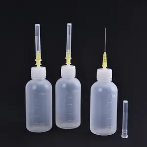 3pcs 50ML Polyethylene Needle Dispenser Dispensing Bottle, Ideal for Rosin Solder Flux Paste, Durable & Convenient Design