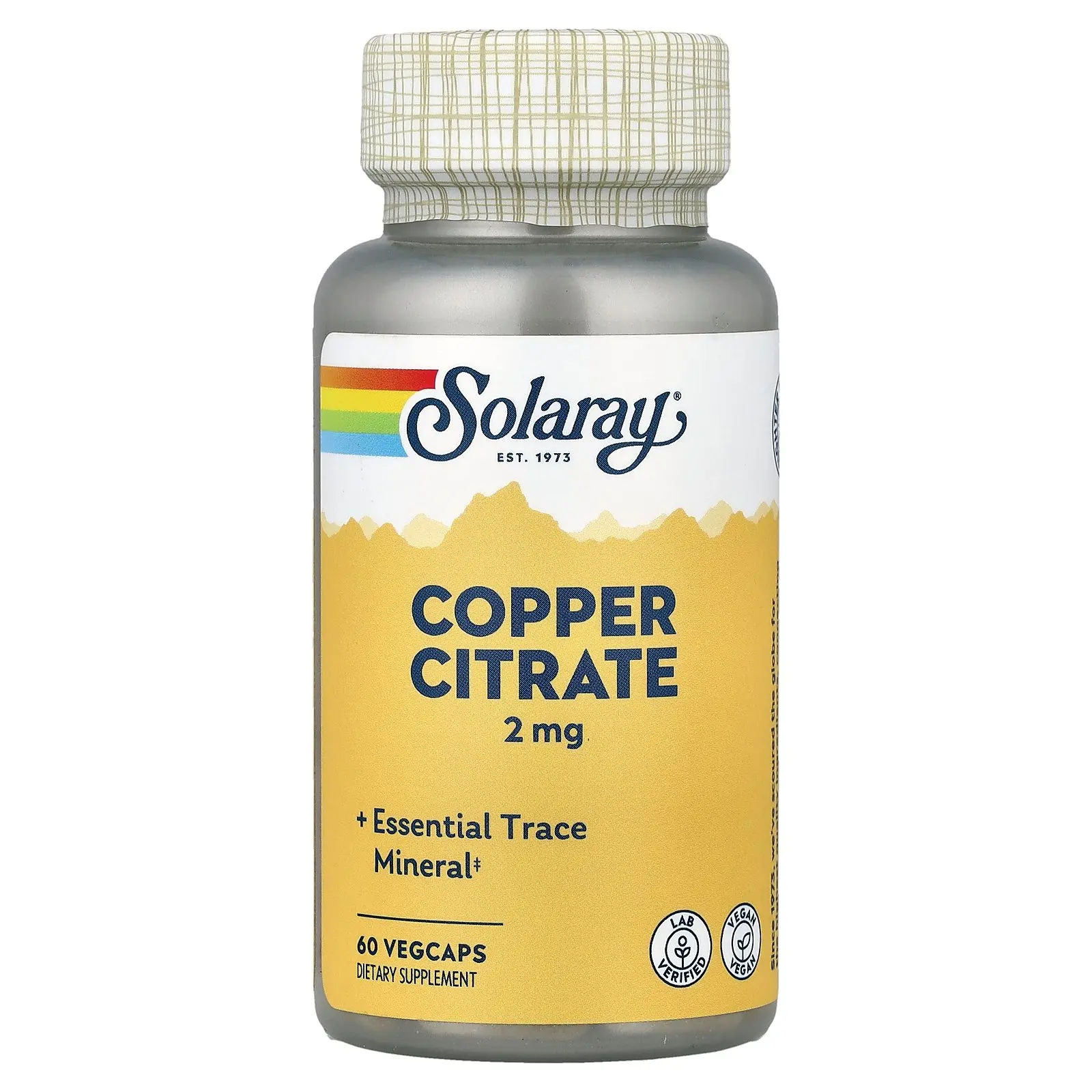 Solaray Copper Citrate, 2 mg, 60 VegCaps Solaray Copper Citrate, 2 mg, 60 VegCaps