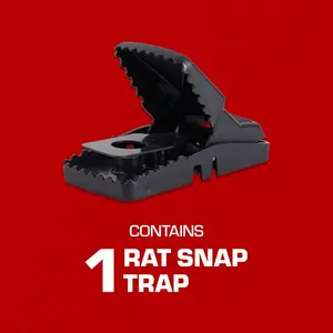 Tomcat Snap Trap, 1 Rat Size Trap - Reusable - Effectively Rats - Ideal for Home and Farm Use