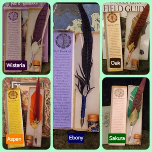 FAIRY ACADEMY QUILL Pens Elemental Ink Set, Dip Pen, Includes SCENTED Ink, Compact Design, Ideal for Writing and Drawing