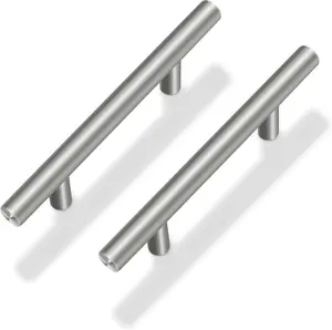 30 Pack 5'' Cabinet Pulls 304 Stainless Steel Kitchen Drawer Pulls Satin Nickel Cabinet Handles 3" Hole Center