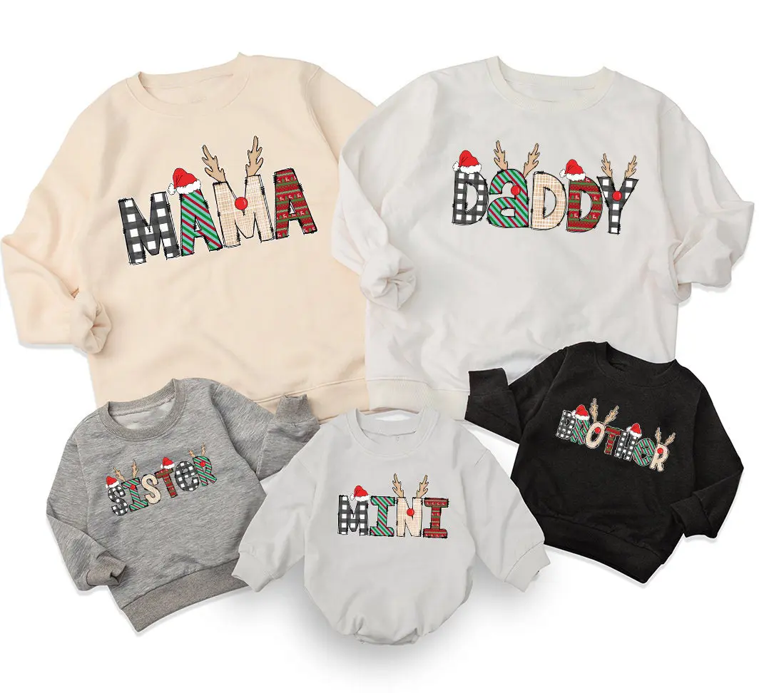 Mama And Mini Sweatshirt, Mom And Baby Matching Family Shirt, Daughter Kid Sweatshirt, Christmas OutFit,Baby Girl Romper GiftFamily Matching Outfit, Mama Mini, Matching Family T-shirt, Christmas Gift For Family