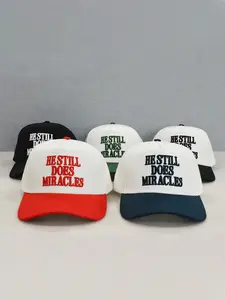 New Fashion Letter Embroidery 3D Unisex Adjustable Baseball Cap, Outdoor Sports Sun Hat, HE STILL DOES MIRACLES Embroidery, Classic Baseball Cap, Adjustable Snapback Cap