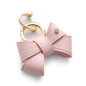 Bowknot Design Car Keychain, 1 Count Cute Car Keychain for Women & Girls, Fashionable PU Leather Keychain for Car, Motorcycle, Bicycle, Bag, Key Decoration, Stylish Keychain