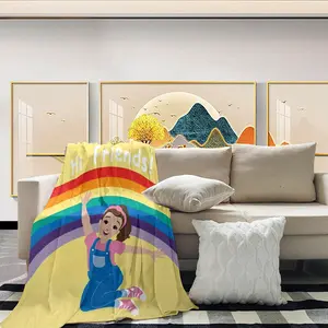 Rachel Theme Flannel Blanket, Soft Lightweight Design, Perfect for Bed Sofa Office Camping Travel, Ideal Holiday Gift