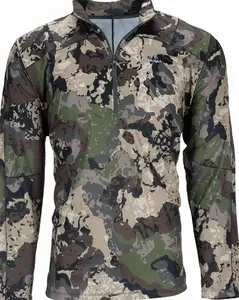Unisex Camo Fleece Quarter Zip – Oversized Long Sleeve, Warm Comfortable Hunting Pullover