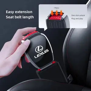 Luxury Car Interior Sticker, Safety Seat Buckle Extender, Plug Adapter for Lexus F Sport Gx460 Ct20 Es200 Nx Rx Ct Is Ux