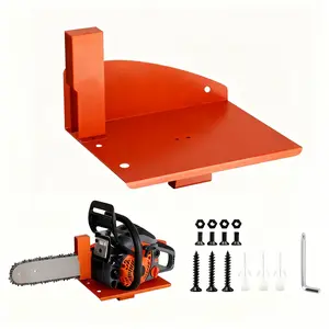 Chainsaw Wall Mount Rack, Sturdy Heavy Duty Chain Saw Holder Compatible with Stihl Ms Series, Ideal for Atv Storage & Display, Yard Tool Rack, Garage Tool Storage