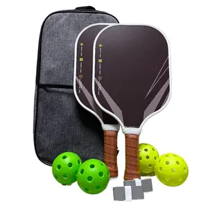 Professional Pickleball Paddles, 2 pickleball paddles, Carbon Fiber Pickleball Racket with 4 Indoor/Outdoor Pickleball Balls, and A Pickleball Bag, 2 pieces of pickleball grip tape