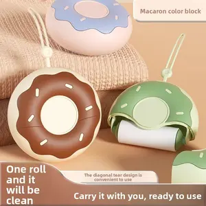 Portable Lint Remover Donut Shape Reusable Refillable Roller with Removable Paper Core for Home Travel Pet Hair Removal and Fuzzy Clothes Cleaningautomatic cat toy fabric safe cleaner lice comb