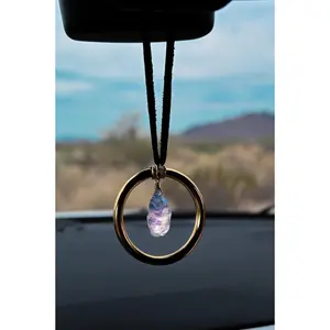 Good Vibes Angel Aura Quartz Car Charm