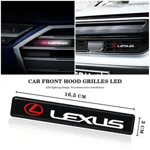 Lexus Car Front Grille Emblem Light, High-Visibility Personalized Decoration, Fits Multiple Models, Unique Style Upgrade