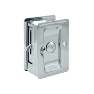 Deltana Heavy Duty Adjustable Privacy Pocket Lock - 3.25x2.25 in, Bright Chrome, Solid Construction, Includes Bolts for Motorcycle Locks & Security