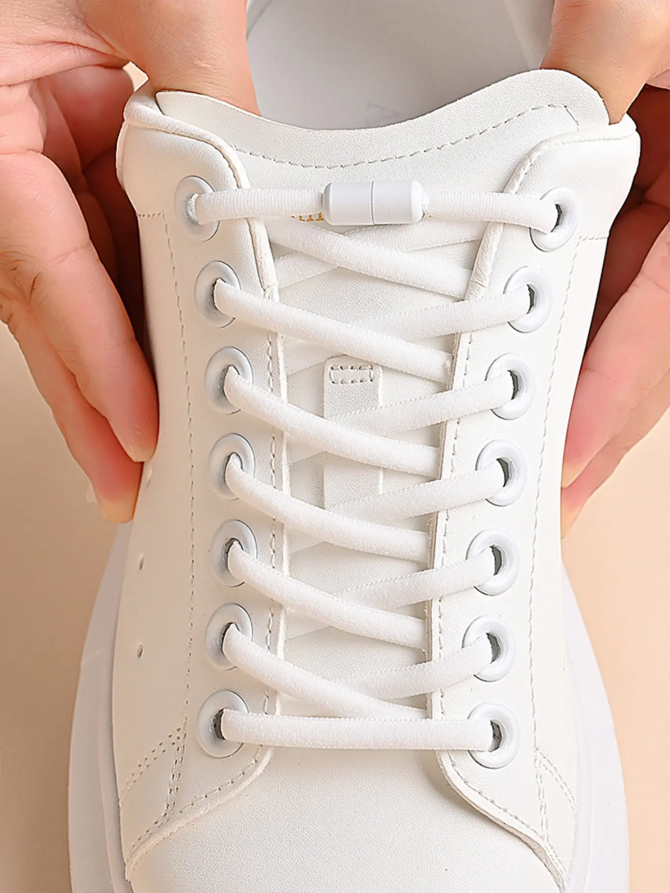 1 Pairs Casual Style Elastic Shoe Laces with Capsule Buckle, No-Tie Fashion Shoe Laces for Skate Shoes and Sneakers, All Seasons Accessory, Shoe Accessories