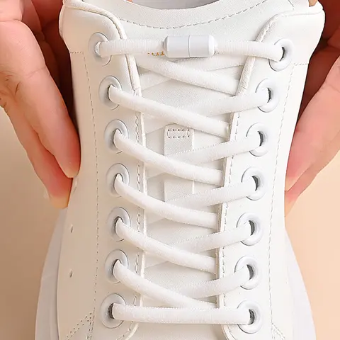 1 Pairs Casual Style Elastic Shoe Laces with Capsule Buckle, No-Tie Fashion Shoe Laces for Skate Shoes and Sneakers, All Seasons Accessory, Shoe Accessories, Shoelaces
