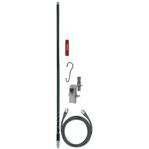 Firestik FS3SMK-B 3 ft 300W Twist-To-Tune Series Fiberglass Single Mirror Mount CB Antenna Kit - Black, Car Accessories, Vehicle Accessories