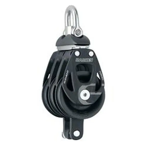 Harken 6241 45 mm Triple Element Block with Swivel & Becket, Composite, 0.6 Lbs