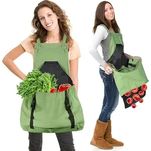 Gardening Apron with Pockets Gardening Apron for Harvesting  Adjustable Apron for Garden Mother's Day