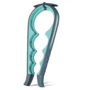 Jar Opener Bottle Opener, 5-in-1 Multi-Function Can Opener with Ergonomic Non-Slip Handle, Kitchen Tool Set for Weak Hands, Seniors with Arthritis, Blue