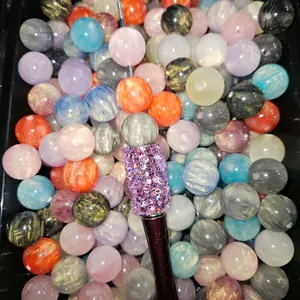 x10 Amazing Mixed Color Lava-Like Galaxy Beads for DIY Pens and Jewelry Making