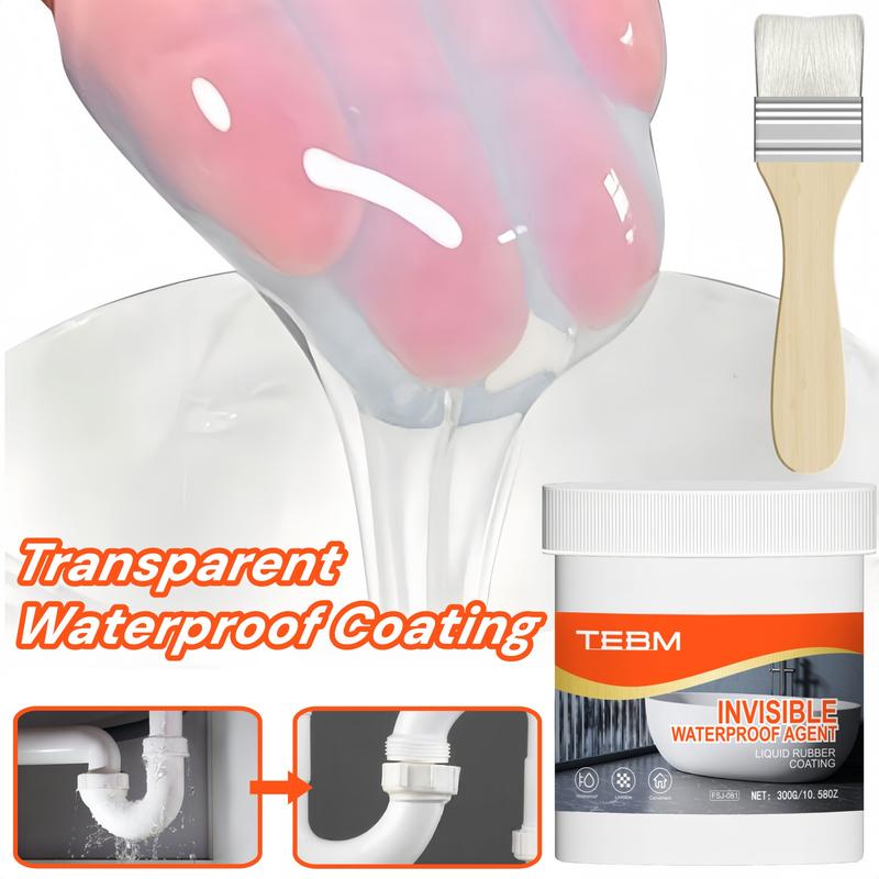 Transparent Sealed Waterproof Coating, RV Roof & Home Effective Water Proofing, Compatible with Brick Marble Cement Floor Ceiling, Waterproof Sealant Mastic