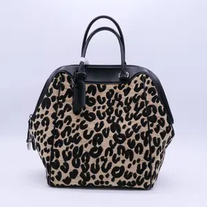 Pre-owned Louis Vuitton Leather Shoulder Bags North South Bag Limited Edition Stephen Sprouse Leopard Chenille B21847