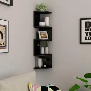 Creative 5-Layer Wall-Mounted Triangle Storage Rack, Corner Wall Shelf, Space-Saving Design, Multi-Functional Organizer for Living Room Kitchen Bedroom