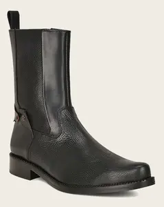 Mens Franco Cuadra Collection Black Deer Leather Chelsea Boot