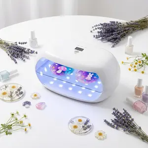 Large Size Dual-Sided UV Resin Curing Light, 56 LED, 365-395nm, 1/3/5 Minute Timer, Fast Cure Lamp with Stand Tray, DIY Jewelry Keychains Crafts