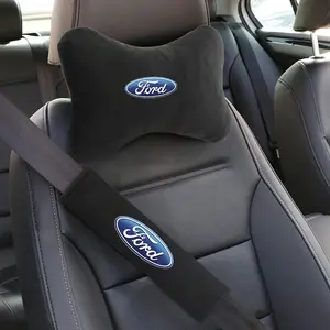 Leather Car Headrest Neck Pillow Set, 2/4pcs Comfortable Cushion for Ford Focus Mk2/mk3/mk4/fiesta/ranger/mondeo/s-Max/kuga, Durable Design