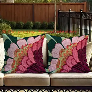 2pcs Spring Theme Floral Zipper Throw Pillow Covers, Bold Colors, Retro Art Style, for Living Room Sofa & Bed Decor, No Insert Included