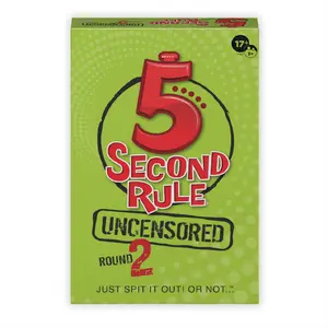 5 Second Rule Uncensored Card Games for Adults - Hilarious Party Game with 300 Spicy & Outrageous Questions for Game Night, Travel, and Icebreaker, Ages 17+