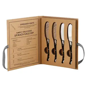 Black Handle Charcuterie Spreaders - Set of 4