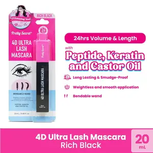 PRETTY SECRET 4D Ultra Lash Mascara Rich Black 20ml