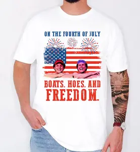 Boats And Hoes Shirt Men's Fourth Of July outfits The 4th Of July Freedom Tee - Boats 'N Hoes Bachelorette T Shirt