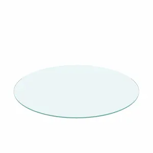 36" Inch Round Tempered Glass Table Top Clear Glass 1/4" Inch Thick Flat Polished Edge
