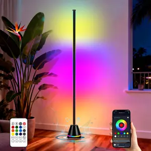 Smart RGB+ic LED Floor Lamp with Bluetooth-compatible Speaker, USB Powered, Remote & APP Control, Modern Home Lighting, Father's Day Gift,Children's Day gifts