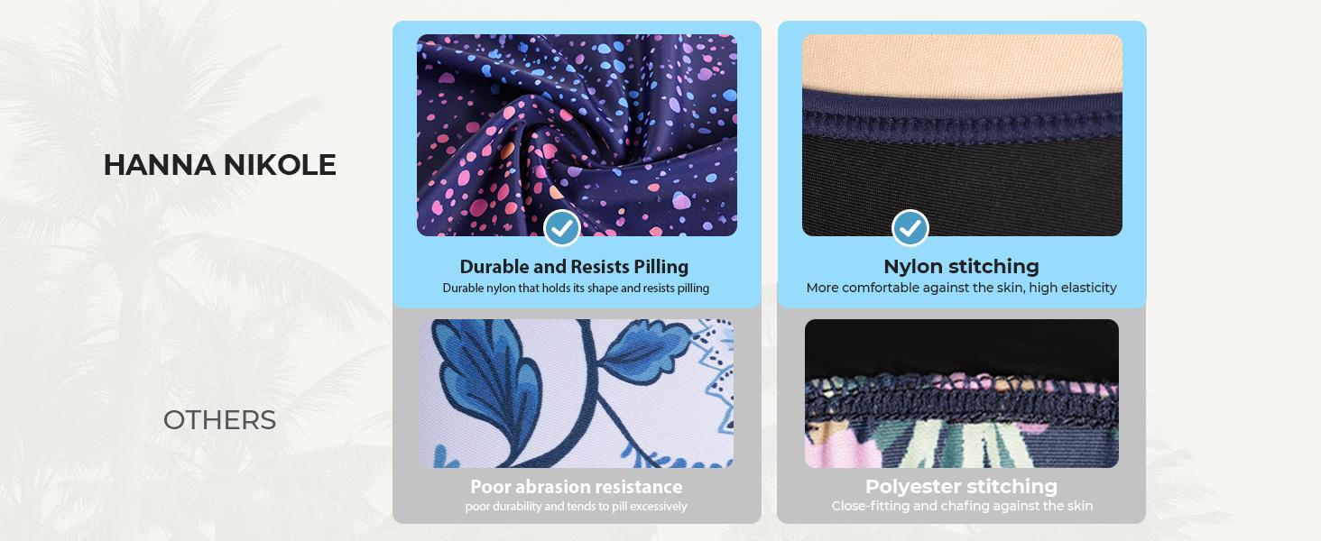 Hanna Nikole Women Plus Size Tankini Swimsuit 2 Piece Bathing Suits with Pockets Flowy Rash Guard Swimwear with Capris Shorts