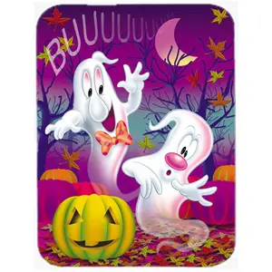 Carolines Treasures  Buuu Ghosts Halloween Glass Large Cutting Board