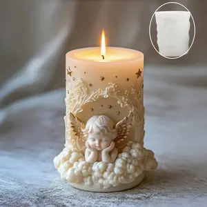 Cute Angel Silicone Mold, Detailed Design, Ideal Home Decor, Perfect for Candle Plaster Handmade Soap Making