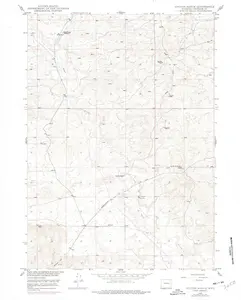 Hylton Ranch Wyoming USGS Topographic Quadrangle Map, 1950, 1:24000