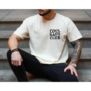 Cool Dads Club Soft Cotton Casual Unisex Top Funny Husband Day Graphic Tee Trendy Streetwear Shirt Father's Day Gift for Him Dad to be Cool Dad Gift