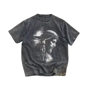 Comfort Colors Jesus Crucifixion Graphic T Shirt, Jesus Christ Crown Of Thorns Christian Faith Tees, Religious Vintage Spiritual Shirts