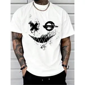 Vibrant Smiling Face Graphic Tee - T-Shirts for Men and Women - Unisex Casual Short Sleeve Summer T-Shirt with Fun Design and Relaxed Fit Made in USA