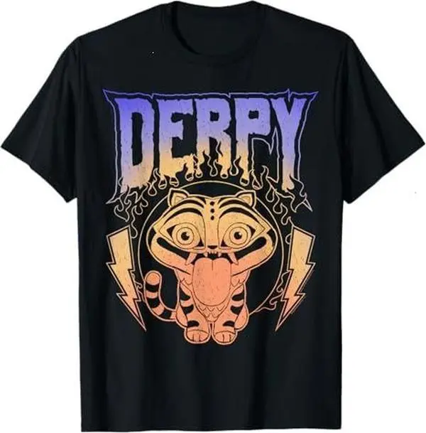 Derpy Retro Metal Band Style Logo T-Shirt