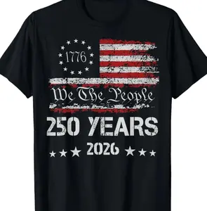 America 250th Anniversary T-Shirt, 250th America T-Shirt, US 250 Years We The People July 4th Graphic Tee, For Men And Women.