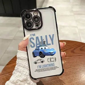 Cartoon Lightning McQueen Protective Phone Case Casing Suitable for iPhone 17 16e 16 15 14 13 12 11 Mini Pro Max Air X XR XSMAX 8 7 Plus Anti Fall Transparent Soft Back Cover