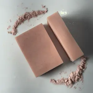 Blush & Bergamot Goats Milk Soap Bar - 4 oz Handcrafted with Bergamot & Grapefruit Essential Oils for Soft Radiant Skin - 100G