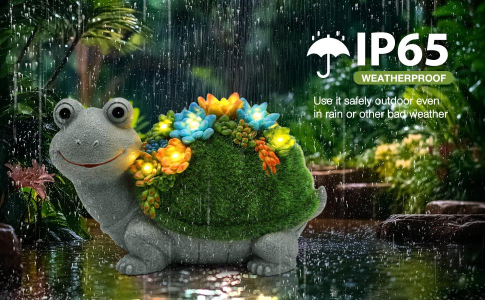 Solar Garden Statues,Outdoor Solar Elephant/Turtle/Dinosaur Statue Crafts,Suitable For Gardens, Courtyard Paths, Yards, Terraces,Mom,Mother's Day Gifts,Housewarming,Gardening Gift,Garden Accessories